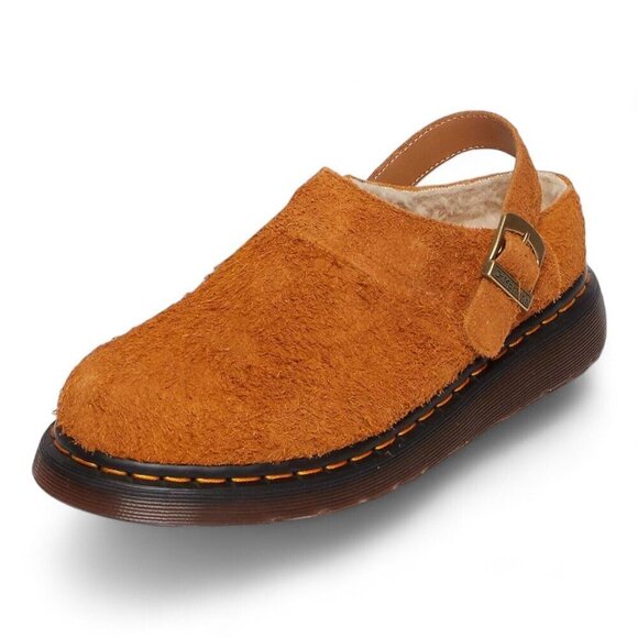 Dr. Martens Isham Brown Shearling Slingback Mules Sandals Unisex US W-10 M-9 _A1 - Picture 5 of 14